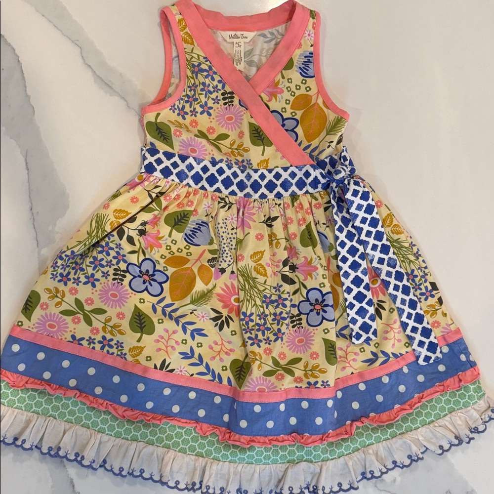 Easter Matilda Jane Girls Dress Size 6| Floral Wrap Bodice | Excellent Condition